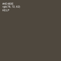 #4E483E - Kelp Color Image