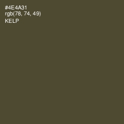 #4E4A31 - Kelp Color Image