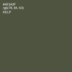 #4E543F - Kelp Color Image