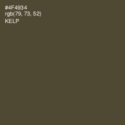 #4F4934 - Kelp Color Image