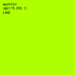 #AFFF01 - Lime Color Image