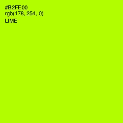 #B2FE00 - Lime Color Image