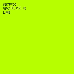 #B7FF00 - Lime Color Image
