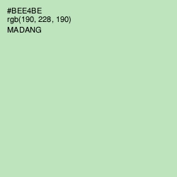 #BEE4BE - Madang Color Image
