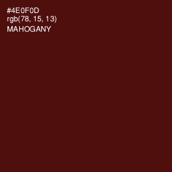 #4E0F0D - Mahogany Color Image