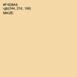 #F4D8A6 - Maize Color Image