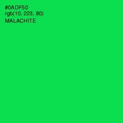 #0ADF50 - Malachite Color Image