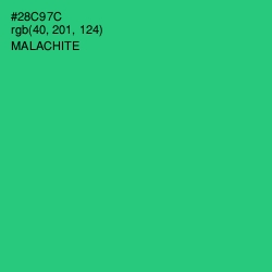 #28C97C - Malachite Color Image