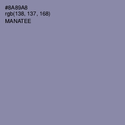 #8A89A8 - Manatee Color Image
