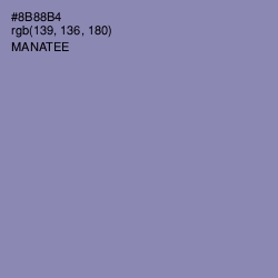 #8B88B4 - Manatee Color Image