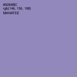 #9288BC - Manatee Color Image