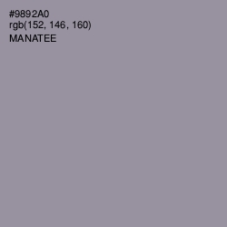 #9892A0 - Manatee Color Image