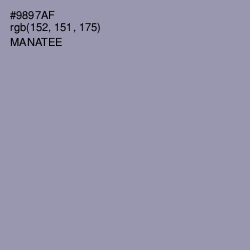 #9897AF - Manatee Color Image