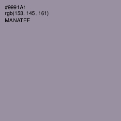 #9991A1 - Manatee Color Image