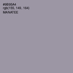 #9B95A4 - Manatee Color Image
