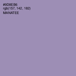 #9D8EB6 - Manatee Color Image