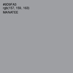 #9D9FA3 - Manatee Color Image