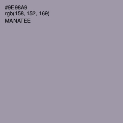 #9E98A9 - Manatee Color Image