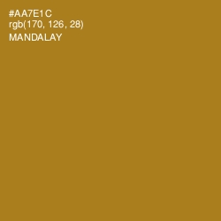 #AA7E1C - Mandalay Color Image