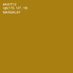 #AA7F12 - Mandalay Color Image