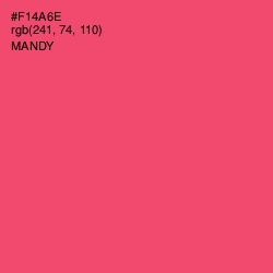 #F14A6E - Mandy Color Image