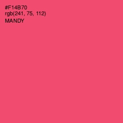 #F14B70 - Mandy Color Image