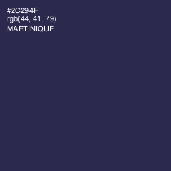 #2C294F - Martinique Color Image