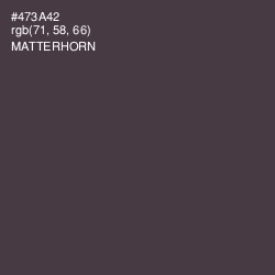 #473A42 - Matterhorn Color Image