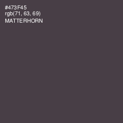 #473F45 - Matterhorn Color Image