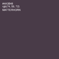 #4A3B48 - Matterhorn Color Image