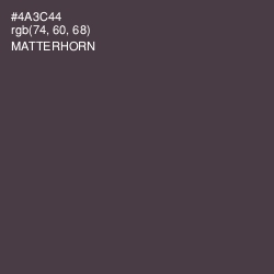 #4A3C44 - Matterhorn Color Image