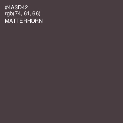 #4A3D42 - Matterhorn Color Image