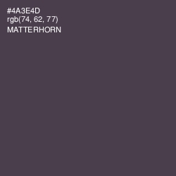 #4A3E4D - Matterhorn Color Image