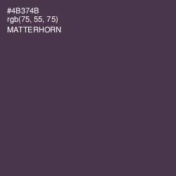 #4B374B - Matterhorn Color Image