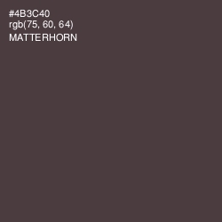 #4B3C40 - Matterhorn Color Image