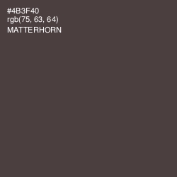 #4B3F40 - Matterhorn Color Image