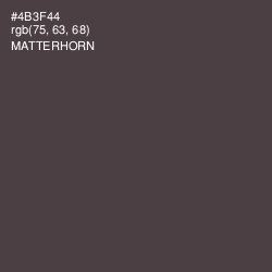 #4B3F44 - Matterhorn Color Image