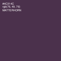 #4C314C - Matterhorn Color Image