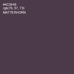 #4C3949 - Matterhorn Color Image
