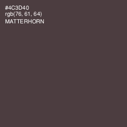 #4C3D40 - Matterhorn Color Image