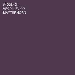 #4D384D - Matterhorn Color Image