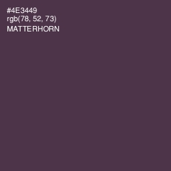 #4E3449 - Matterhorn Color Image
