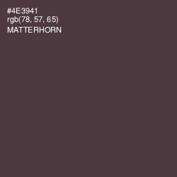 #4E3941 - Matterhorn Color Image