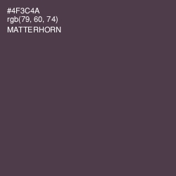 #4F3C4A - Matterhorn Color Image