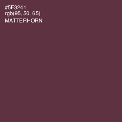 #5F3241 - Matterhorn Color Image
