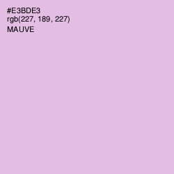 #E3BDE3 - Mauve Color Image