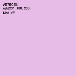 #E7BCE6 - Mauve Color Image