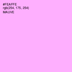 #FEAFFE - Mauve Color Image