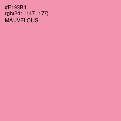 #F193B1 - Mauvelous Color Image