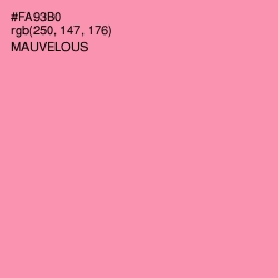 #FA93B0 - Mauvelous Color Image